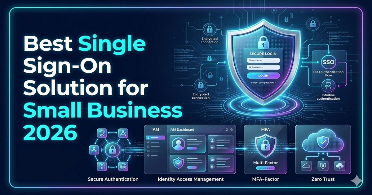 Best Single Sign-On Solution for Small Business 2026 cybersecurity authentication illustration